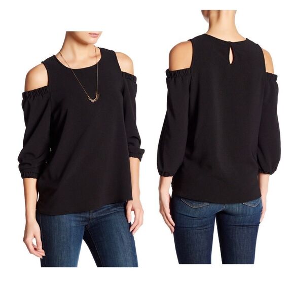 Harlowe & Graham Cold Shoulder Blouse BNWT - Picture 1 of 2